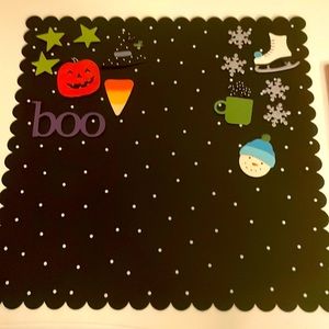 Magnet Board with Halloween, Winter and Happy Birthday Magnets